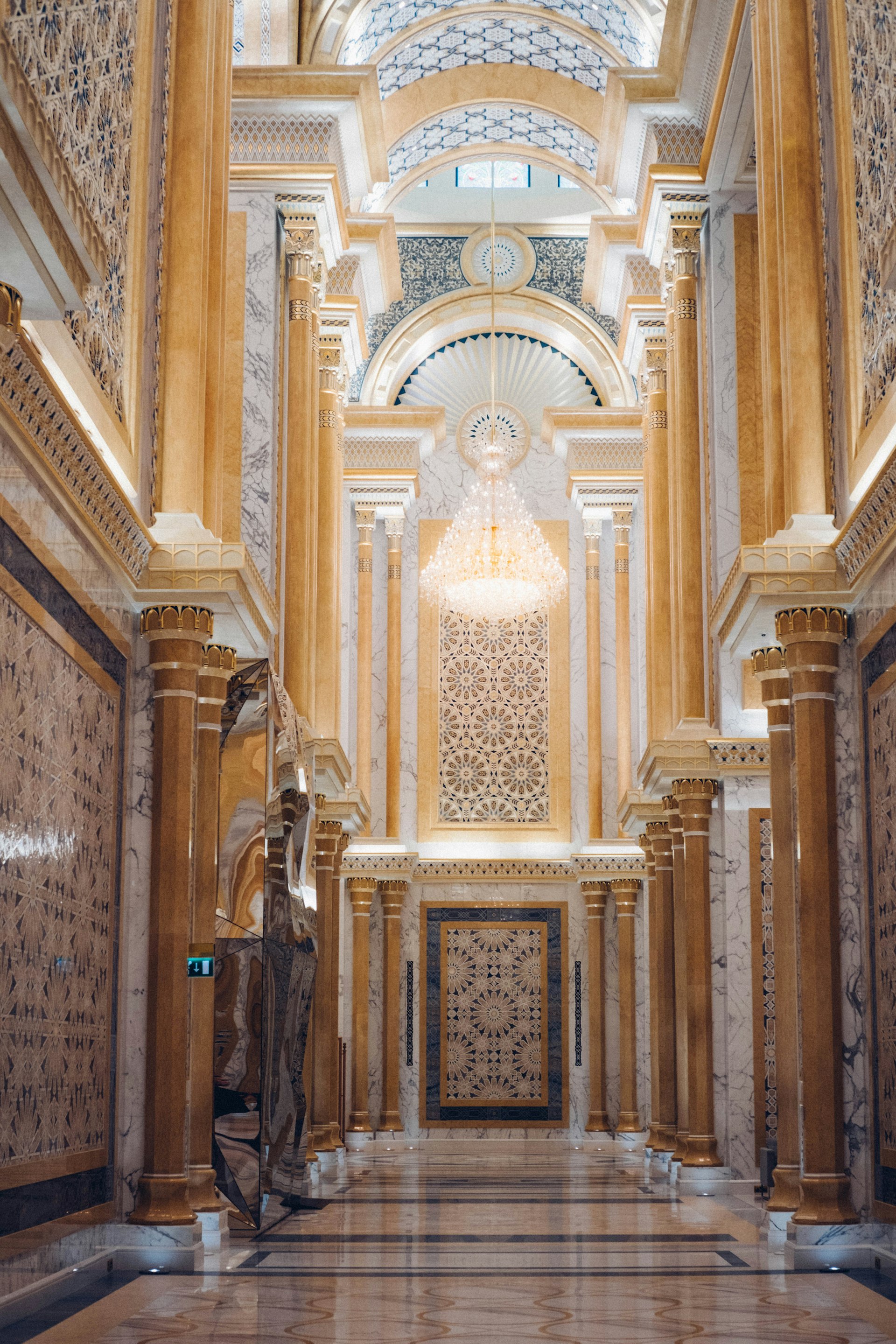 Stonosphere carved marble interior hallway